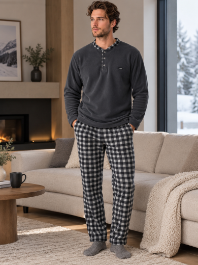 Мужская теплая пижама PIJAMONI PJ6100-7