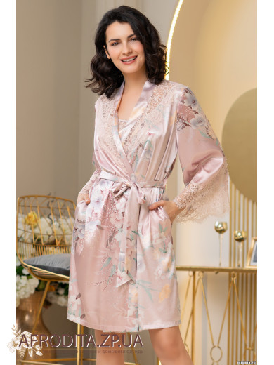 Домашний шелковый халат "Милинда" 3723