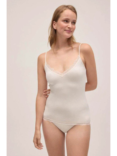 Женская белая майка цвета на бретельках Ysabel Mora 108945-2