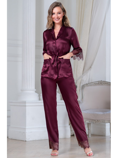 Женская пижама шелковая  "Шерон" 3806