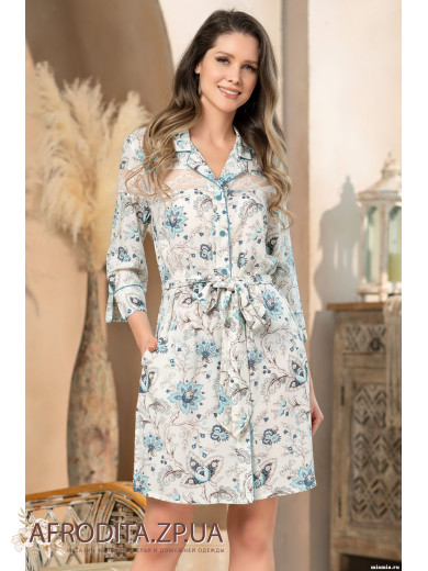  Домашній жіночий халат на гудзиках "Ніка" 1637