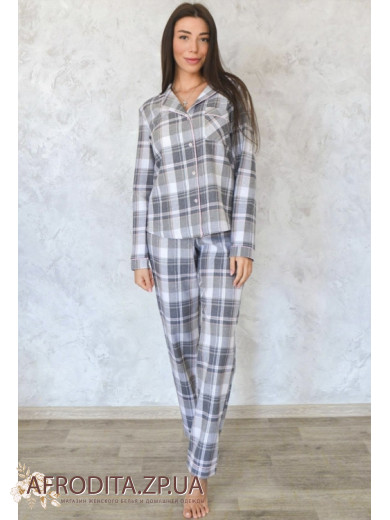 Пижама женская из хлопка со штанами 1245-67026