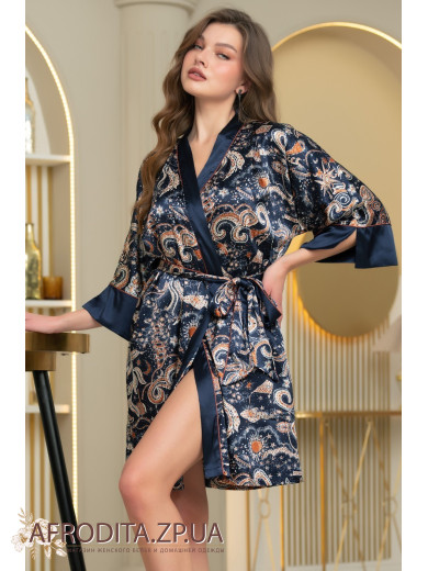 Женский атласный халат Зодиак 7283