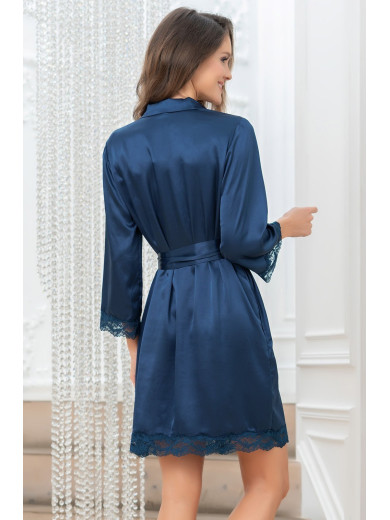  Жіночий шовковий халат на гудзиках "Фріда" 3797