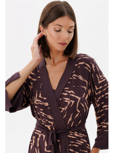 Жіночий короткий халат із віскози Roksana 82818