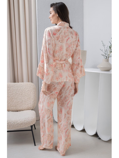 Піжама трійка з шовку зі штанами Моллі 1926