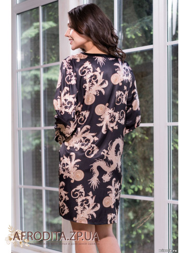 Атласная женская туника "Версаче Голд" 9929