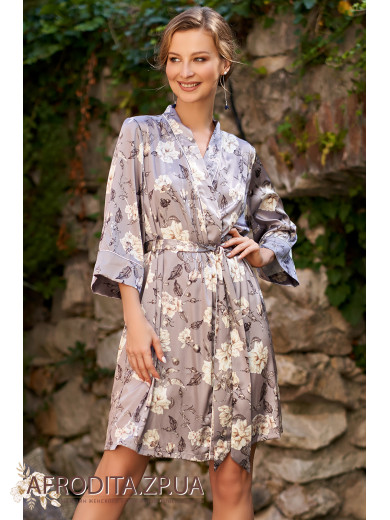 Женский шелковый халат Грация 3583