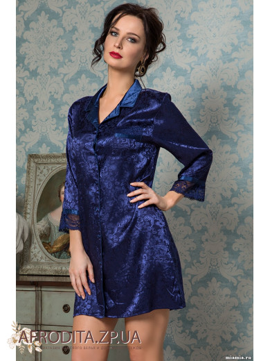  Жіночий халат на гудзиках білий "Ангеліна" 9537