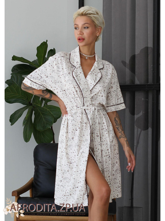 Женский халат из хлопка 1112-16039