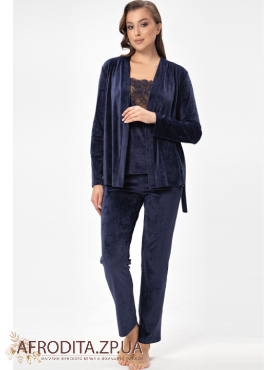 Женский комплект тройка Shato 2525 navy blue