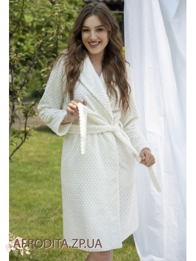 Жіночий теплий халат Shato 2337 ecru