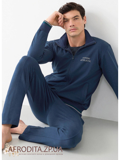 Домашний мужской костюм на молнии Enrico Coveri EA2067