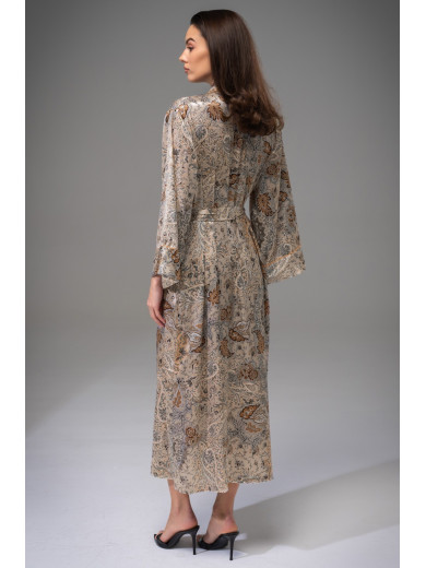 Довгий шовковий халат Лівія 4499