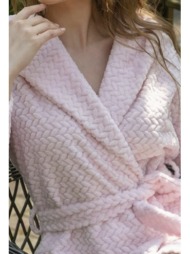 Женский теплый халат Shato 2338 light blue