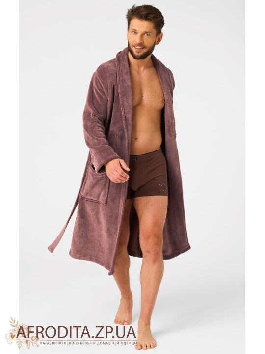 Чоловічий теплий халат із флісу Key 82627
