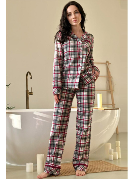 Женская пижама из фланели  с брюками Cosy 82723