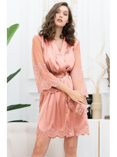 Жіночий шовковий халат Аурелія 3893