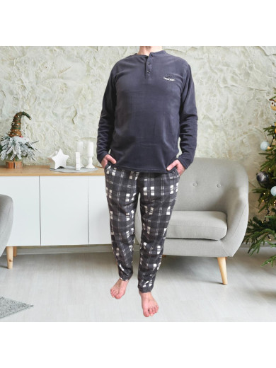 Мужская флисовая пижама SNC SNCCL7216gray