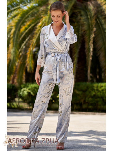 Піжама шовкова із брюками "Новелла" 3606
