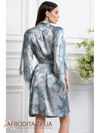 Жіночий шовковий халат Нінель 4253