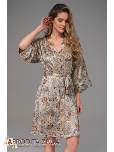 Жіночий шовковий халат Лівія 4493