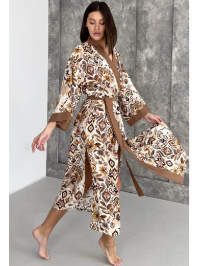 Длинный женский халат Cosy 82808 из вискозы