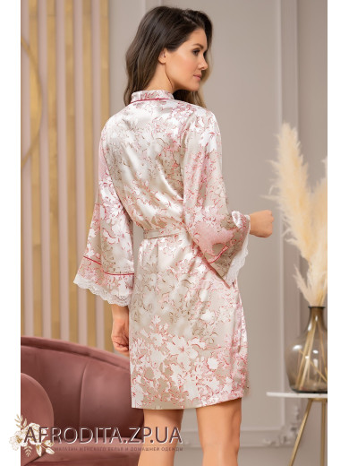 Атласний жіночий халат Примавера 7183
