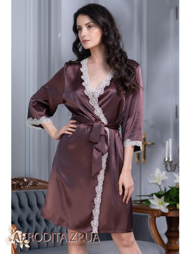  Жіночий атласний халат "Джулія" 8733-3