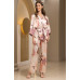 Жіноча піжама зі штанами Півонії 4215