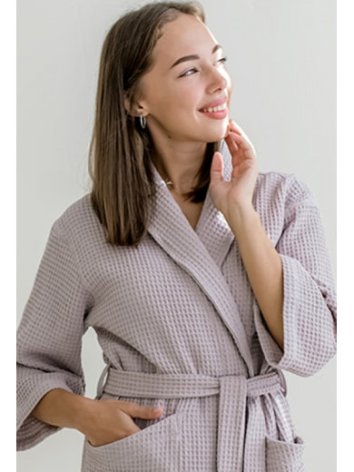 Женский халат из фактурного хлопка Cosy 82756