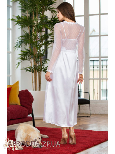 Женский длинный халат белый "Палома" 17487