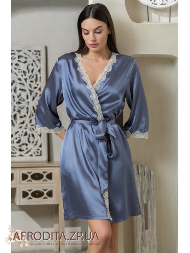  Атласний жіночий халат "Джулія" 8733-4