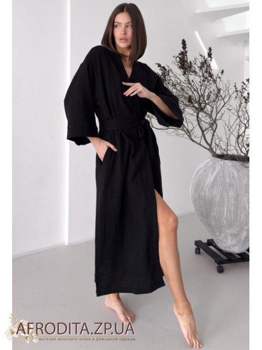 Жіночий халат Cosy 82750 із мусліну