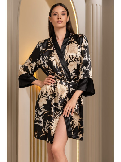 Жіночий шовковий халат Ельміра 4263