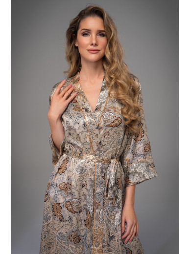 Жіночий шовковий халат Лівія 4493