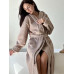 Бежевый женский махровый халат Cosy 925H2/2