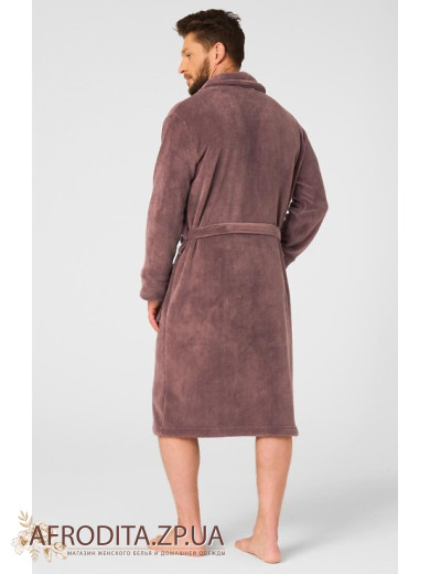 Мужской теплый халат из флиса Key 82627