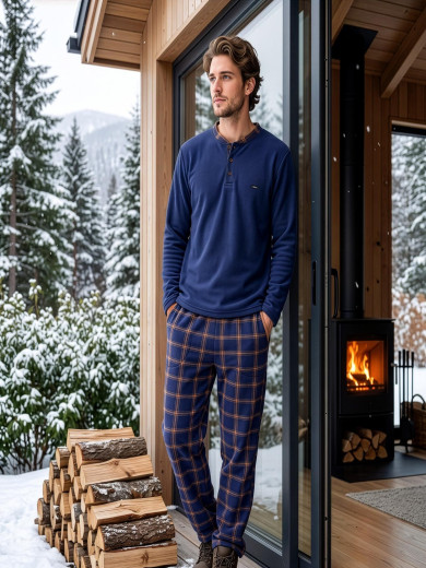 Мужская флисовая пижама PIJAMONI PJ6100-14