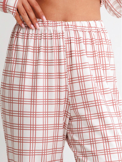 Женские пижамные штаны в клетку Roksana 1425-16208