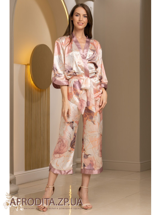 Комплект з укороченими штанами Півонії 4214