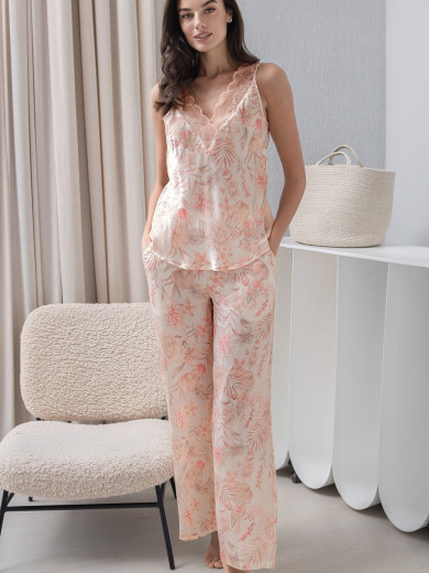 Піжама трійка з шовку зі штанами Моллі 1926