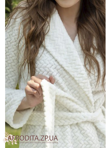 Женский теплый халат Shato 2337 ecru