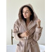 Бежевый женский махровый халат Cosy 925H2/2