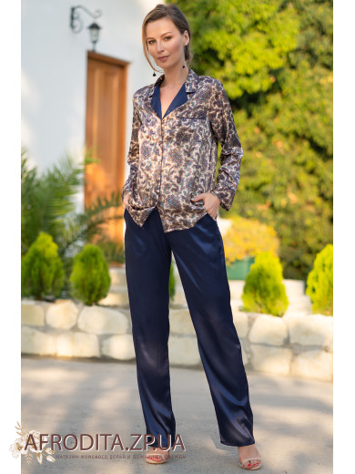 Шовкова жіноча піжама зі штанами "Персія" 3427