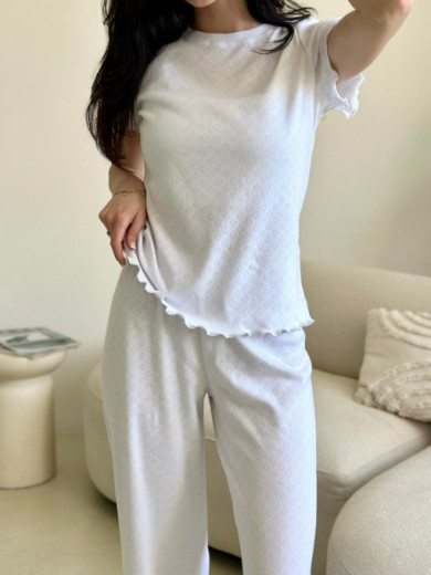 Женская трикотажная пижама с брюками Cosy 82999