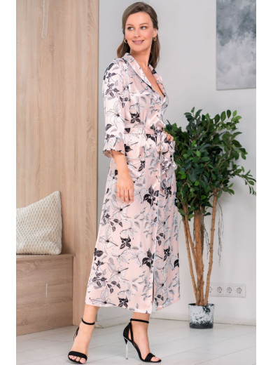  Жіночий шовковий халат на гудзиках "Флавія" 3759