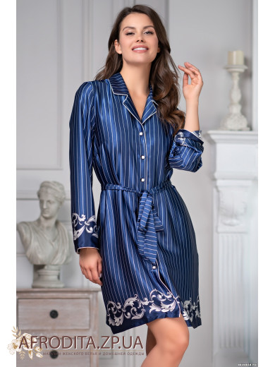  Атласний халат на гудзиках "Барокко" 8617