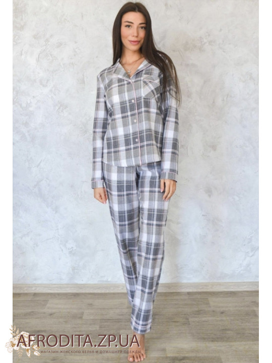 Жіноча піжама з бавовни зі штанами 1245-67026