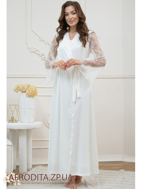Жіночий довгий халат Shato 1511 білий